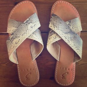 Python leather sandal